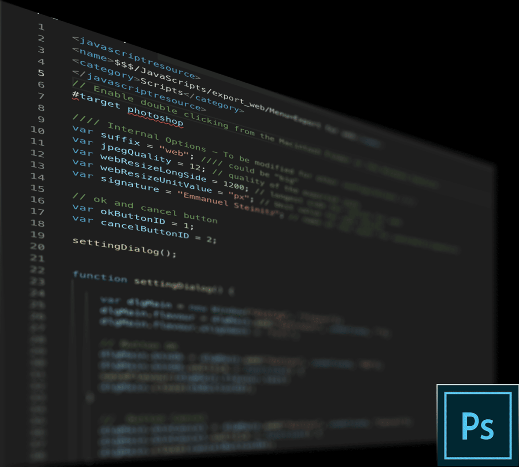 Photoshop script code
